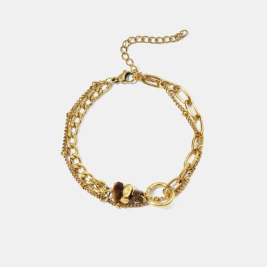 1 Piece Stainless Steel Gold Color Natural Stone Charm Bracelet h5 Picture2