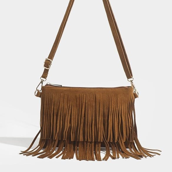 1 Piece Vintage Ethnic Tassel Polyester Women's Crossbody Bags 2