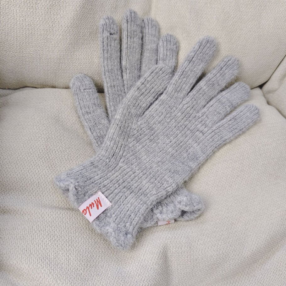 1 Pair Sweet Solid Color Polyester Women's Gloves 