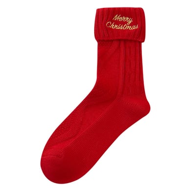 1 paire de chaussettes mi-mollet mignonnes de Noël pour femmes h5 Image2