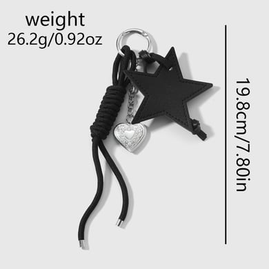 1 Piece Retro Leopard Print Leather Star Bag Charm h5 Picture9