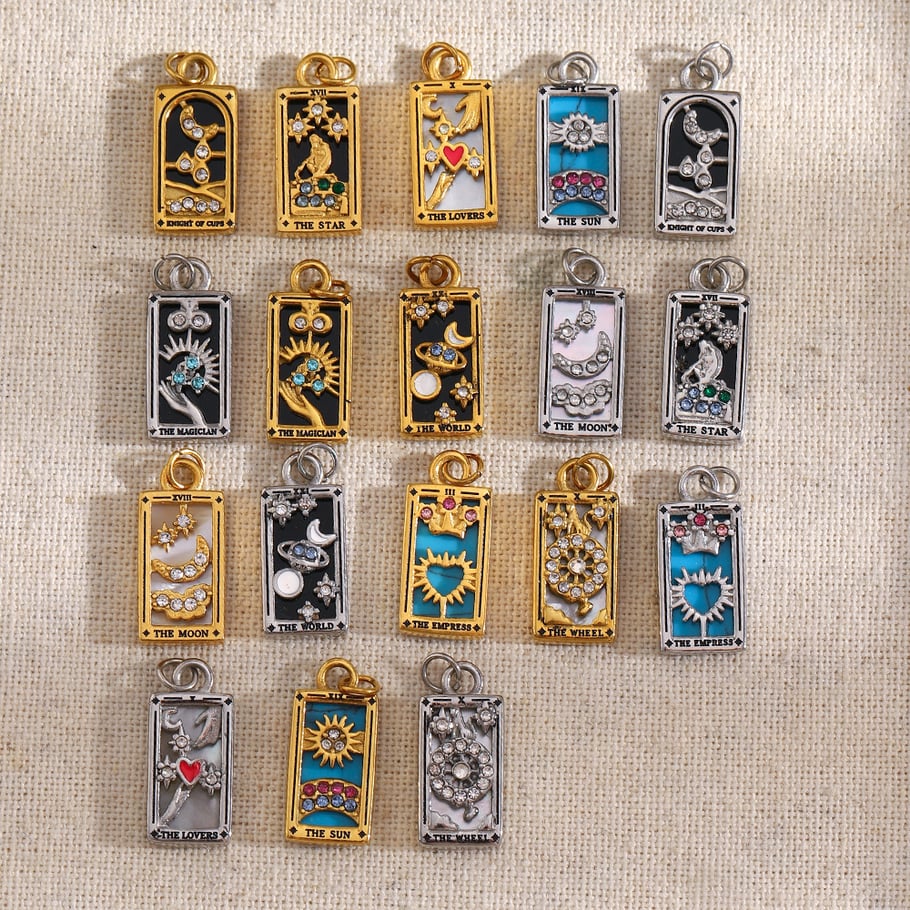 1 Piece Classic Casual Constellation Stainless Steel Gold Color Women's Pendants h5Picture2