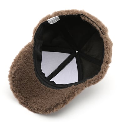 1 Piece Casual Solid Color Plush Baseball Cap h5 Picture5