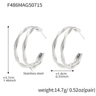 F486-Steel Earrings Picture2