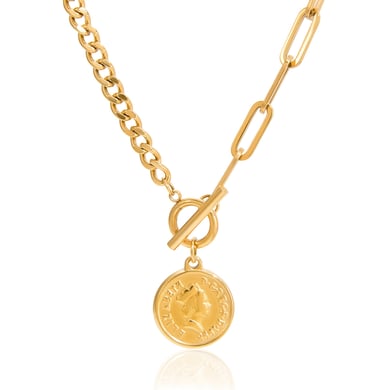 1 Piece Simple Figure Stainless Steel Gold Color Women's Pendant Necklaces h5 Picture8
