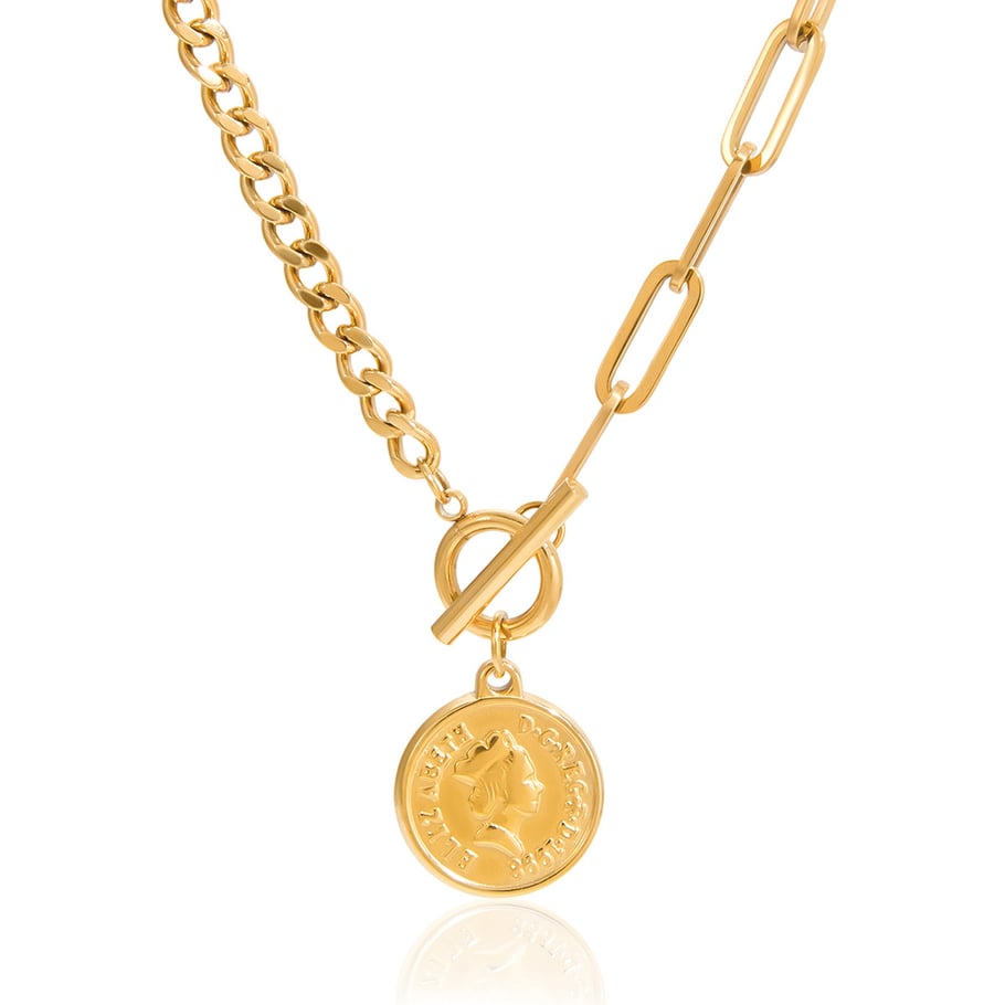 1 Piece Simple Figure Stainless Steel Gold Color Women's Pendant Necklaces Picture8
