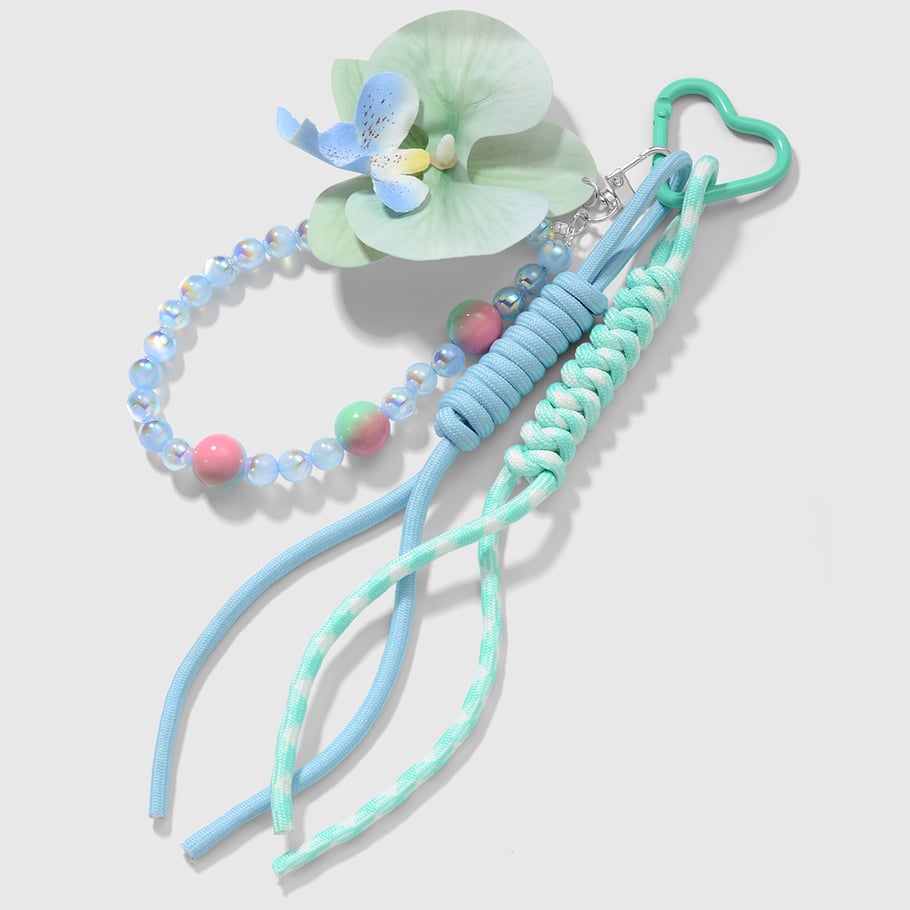 1 pièce de breloque de sac en chaîne de perles de fleurs douces Image7