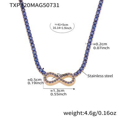 Stylish Infinity Stainless Steel Gold Color Women's Jewelry Sets h5 