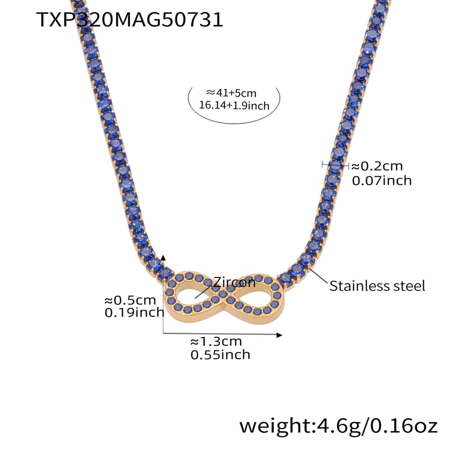 Stylish Infinity Stainless Steel Gold Color Women's Jewelry Sets 