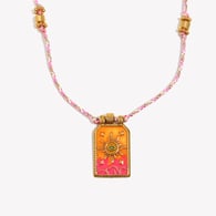 Hand-woven colored rope oil drop sun tarot card - golden Picture3