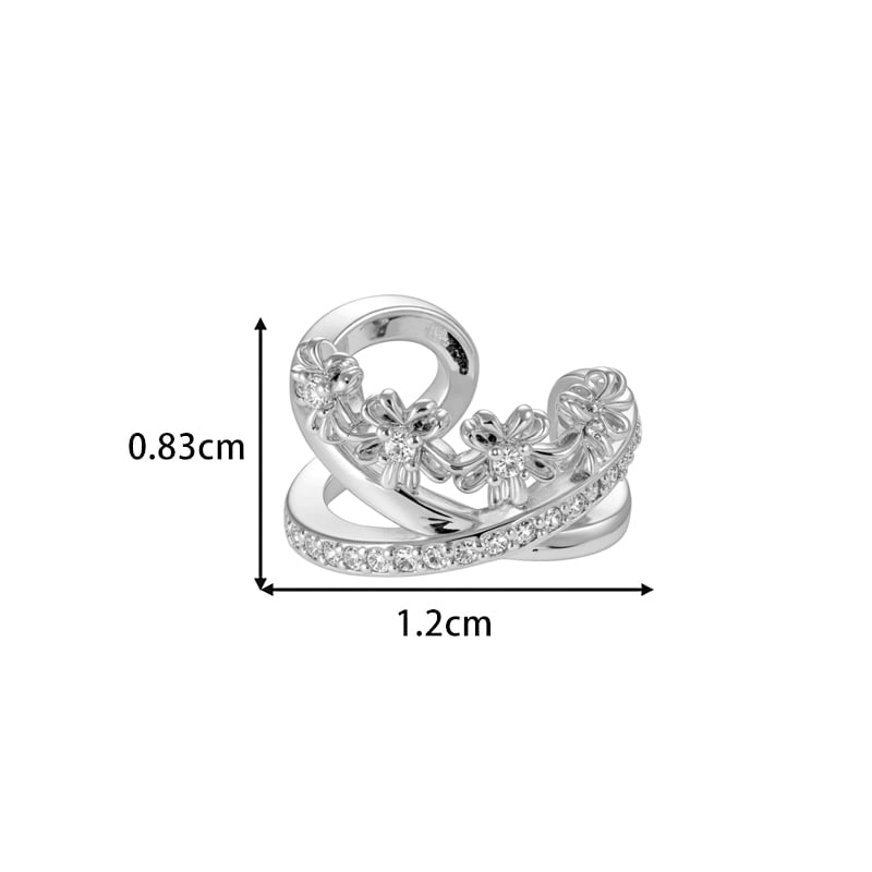 1 Piece Copper Gold Color Zircon Ear Cuffs Picture2