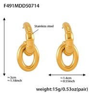 F491-Gold Ohrringe 