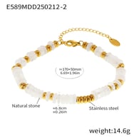 E589-Bracciale con perline di abaco in oro-n. 2 Immagine2