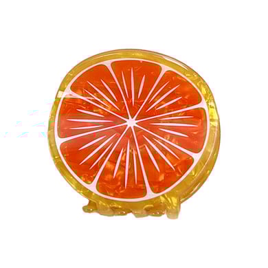 1 pezzo di fermaglio per capelli da donna in PVC a forma di limone rotondo, dolce e fresco h5 Immagine3