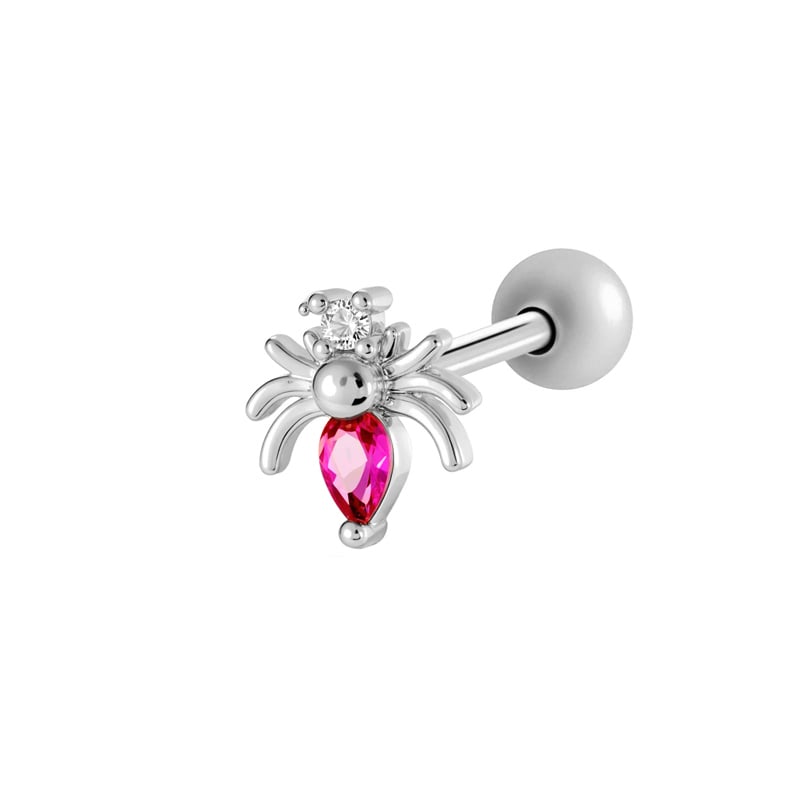 1 PieceHeart Butterfly Copper Gold Color Zircon Piercing Earring 