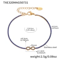 TXE320-Blue Zircon Bracelet 16+5cm Picture3