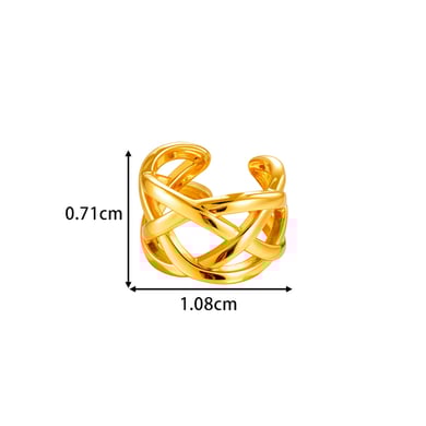 1 Piece Copper Gold Color Zircon Ear Cuffs h5 Picture2