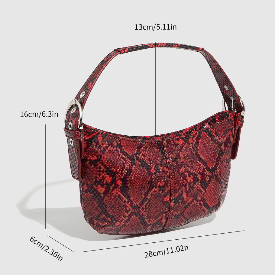 1 pieza de bolso de mano de PU con estampado de leopardo clásico de serie lujosa para mujer Imagen2
