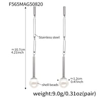 F565-Stahl Bambus Ohrringe 