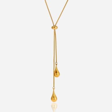 1 pezzo di splendida collana lunga da donna in acciaio inossidabile con goccia giornaliera h5 Immagine8