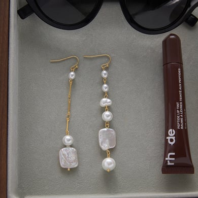 1 paio di eleganti orecchini pendenti da donna in acciaio inossidabile color oro h5 Immagine5