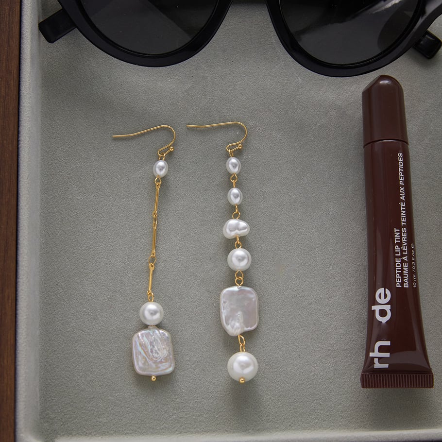1 paio di eleganti orecchini pendenti da donna in acciaio inossidabile color oro Immagine5