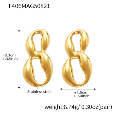 1 Paar minimalistische Ohrstecker aus Edelstahl für Damen h5 