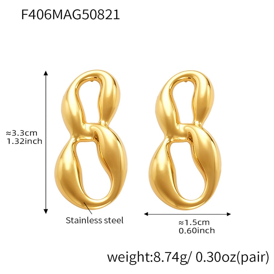 1 Paar minimalistische Ohrstecker aus Edelstahl für Damen 