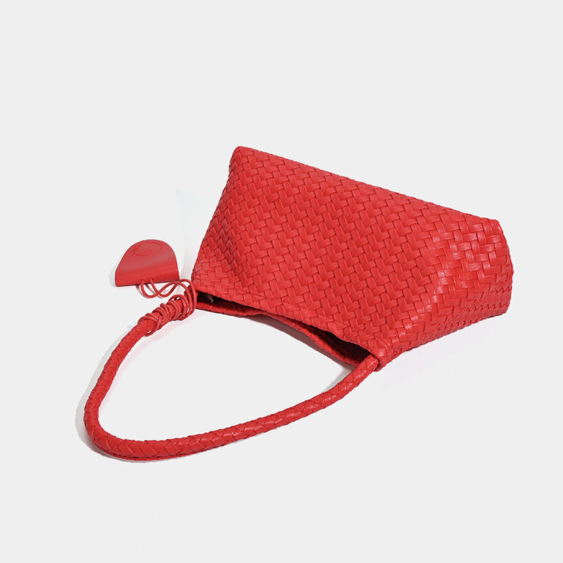 1 sac à bandoulière en PU tissé exquis pour femme avec pochette Image2