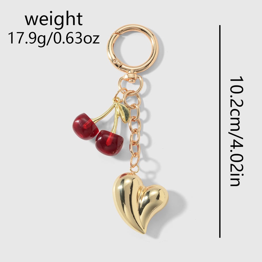 1 Piece Heart Alloy Bag Charm Picture2
