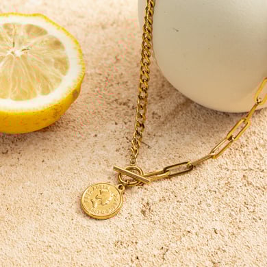 1 Piece Simple Figure Stainless Steel Gold Color Women's Pendant Necklaces h5 Picture7