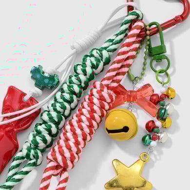 1 Piece Cute Heart Bow Knot Christmas Bag Charm h5 Picture5
