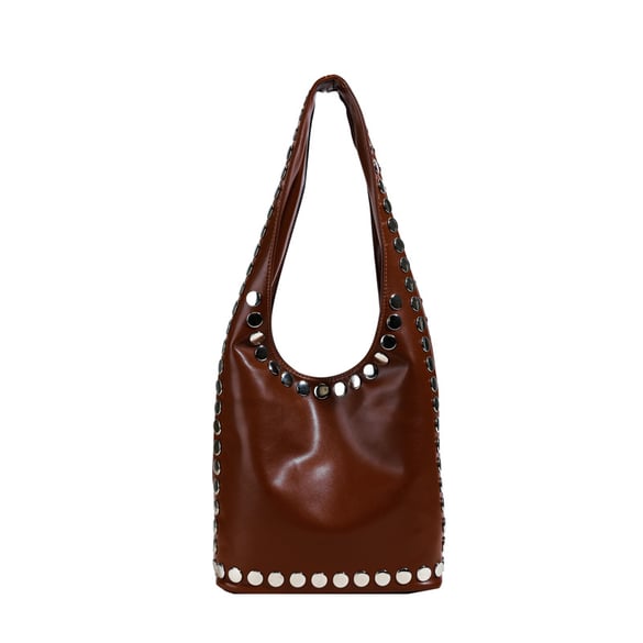 1 Piece Luxurious  Casual Rivet PU Women's Shoulder Bags 2