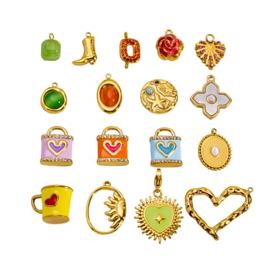1 Piece Luxurious  Cute Flower Heart Boots Stainless Steel  Women's Pendants h5 Picture5