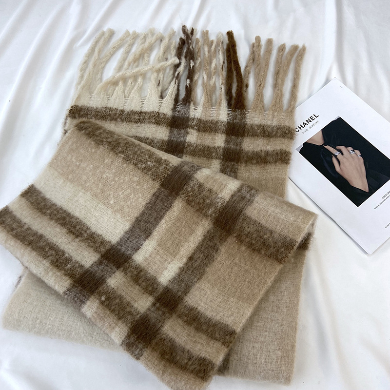 1 Piece Simple Plaid Rayon Women's Winter Scarves Picture6