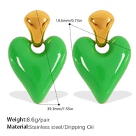 EH504GNG green glue earrings 