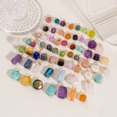 1 Piece Simple DIY Casual Irregular Shape Natural Stones Women's Pendants h5 Picture2