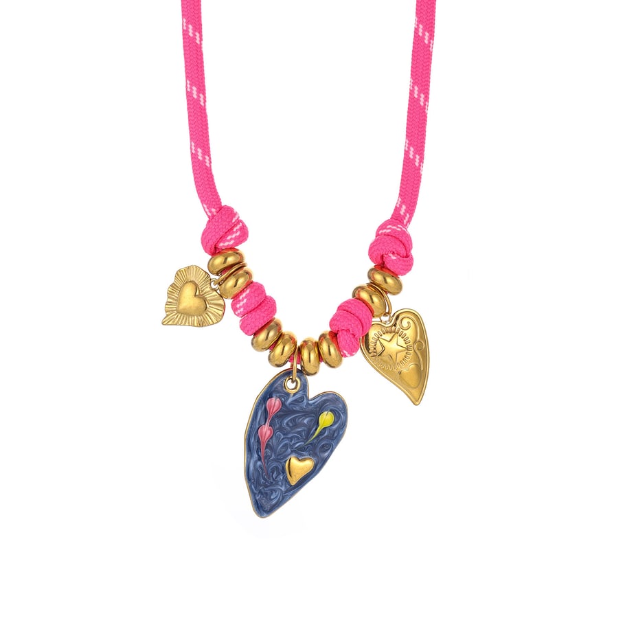1 Piece Vivid Heart Stainless Steel Gold Color Women's Pendant Necklaces Picture5