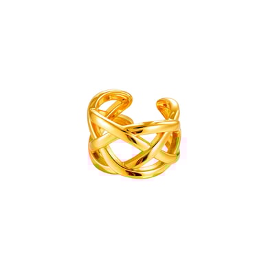 1 Piece Copper Gold Color Zircon Ear Cuffs h5 