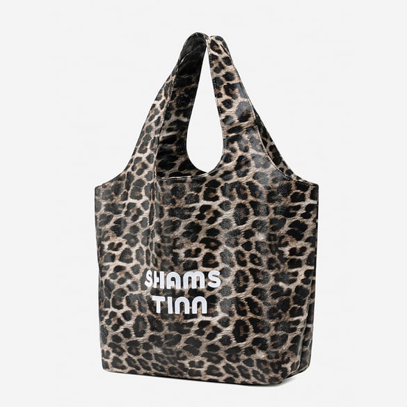 1 Piece Simple Series Casual Leopard Print PVC Women's Handbags