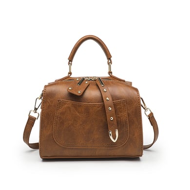 Sac à main Boston chic en PU de couleur unie pour femme, 1 pièce h5 
