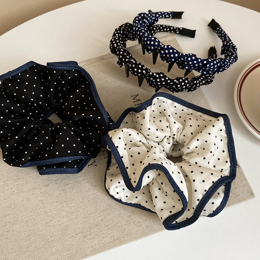 1 Piece Cute Polka Dots Scrunchies h5Picture2