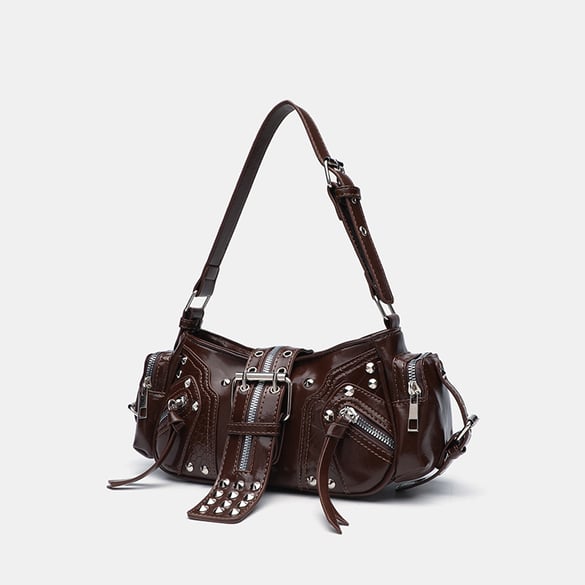 1 Piece Luxurious Series Punk Rivet PU Women's Shoulder Bags