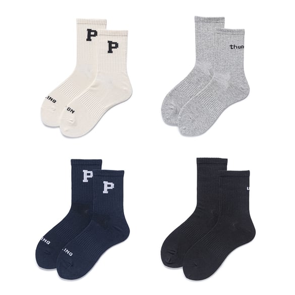 1 Pair Of Cotton Versatile Letter  Printed Women's Mid  Calf Socks 2