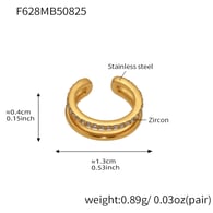 F628-Gouden Oorclip-Enkel Afbeelding2