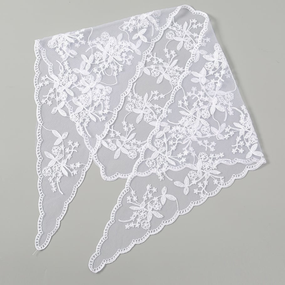 1 pièce de ceinture en dentelle romantique et douce de couleur unie pour femmes, foulards d&#39;été Image4