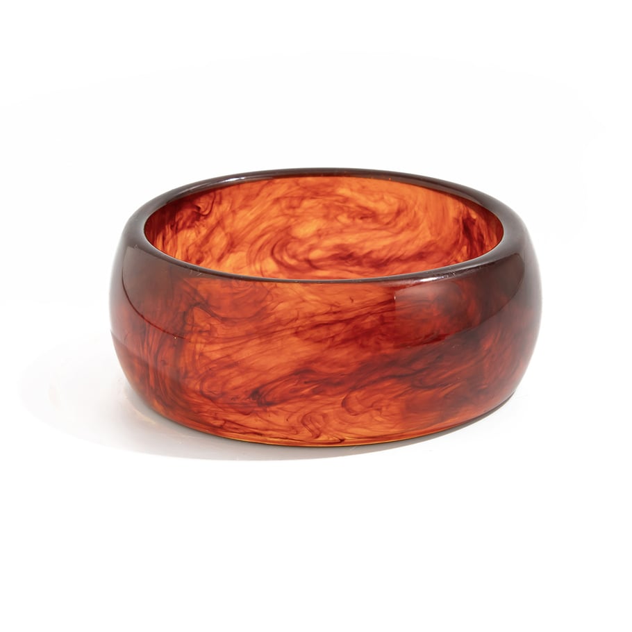 1 Piece Retro Gradient Color Resin Bangle 