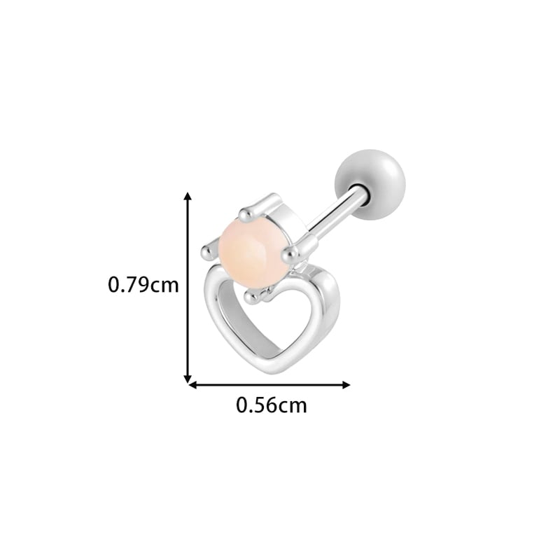 1 stuk hart strik knoop koper goudkleurige piercing oorbel Afbeelding2