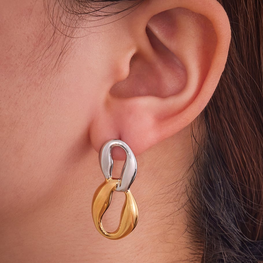 1 Paar minimalistische Ohrstecker aus Edelstahl für Damen Bild4