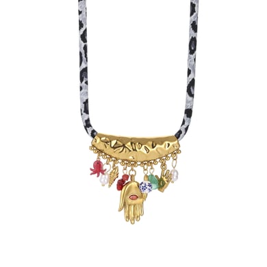 1 Piece Luxurious Hand Stainless Steel Gold Color Women's Pendant Necklaces h5 